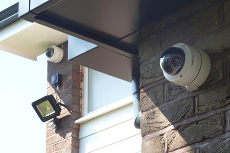 Security CCTV cameras & light