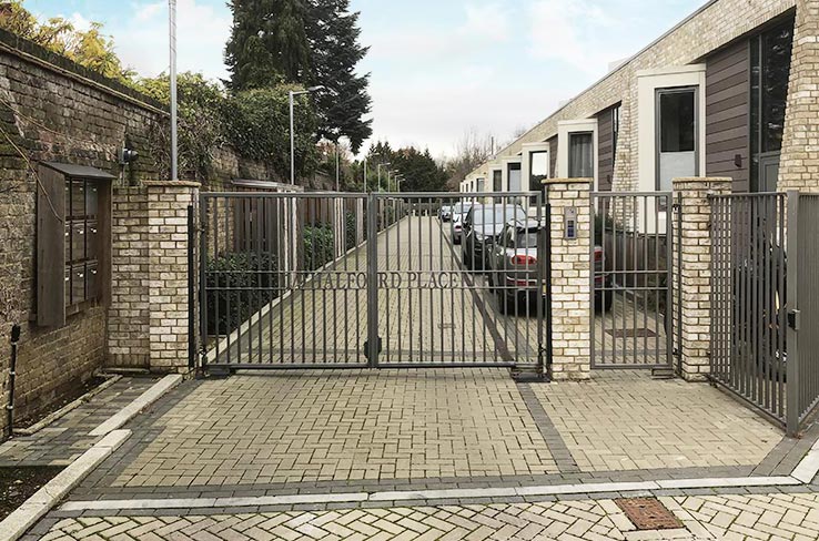 Gate entry system in West London mews